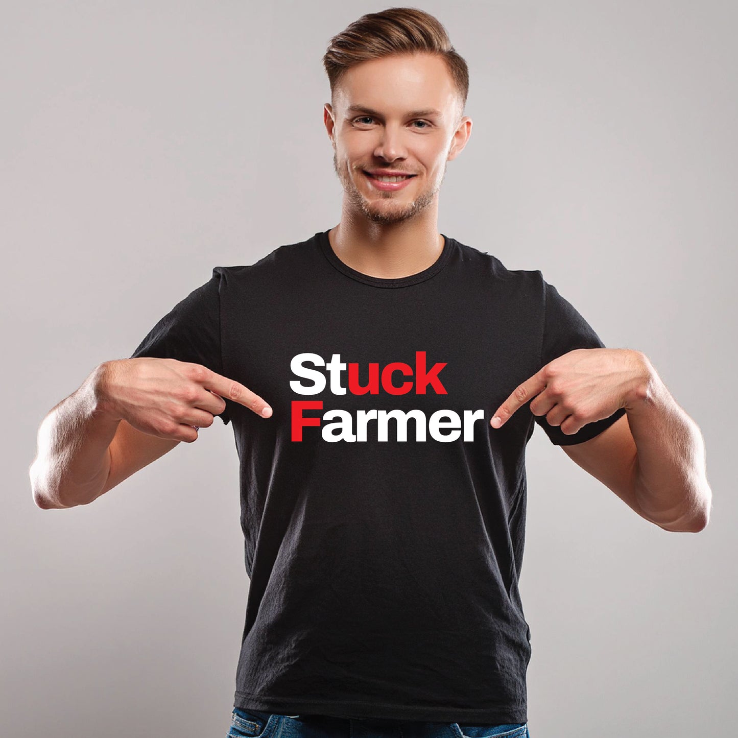 Stuck Farmer T-Shirt A | Fuck Starmer Tee | Funny Anti Labour t-shirt | Conservative tshirt | Reform Tshirt