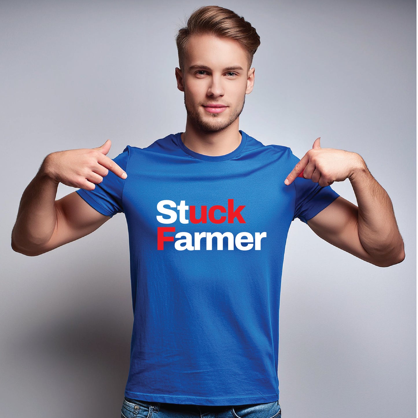 Stuck Farmer T-Shirt A | Fuck Starmer Tee | Funny Anti Labour t-shirt | Conservative tshirt | Reform Tshirt
