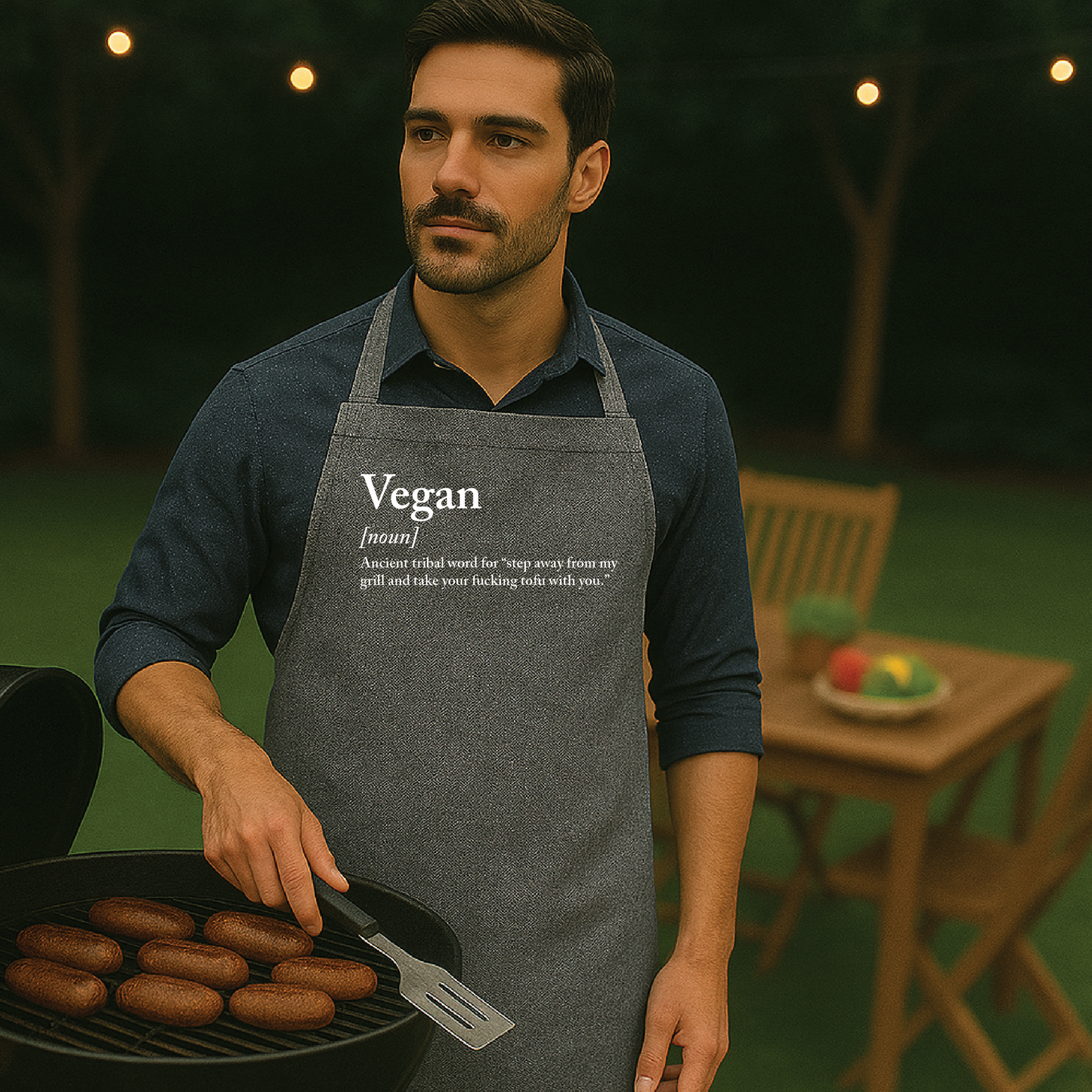 Vegan sarcastic rude definition Apron Funny Dad Gift Best Dad Ever Funny Dad Apron Father's Day Apron Birthday Gift barbecue BBQ anti vegan