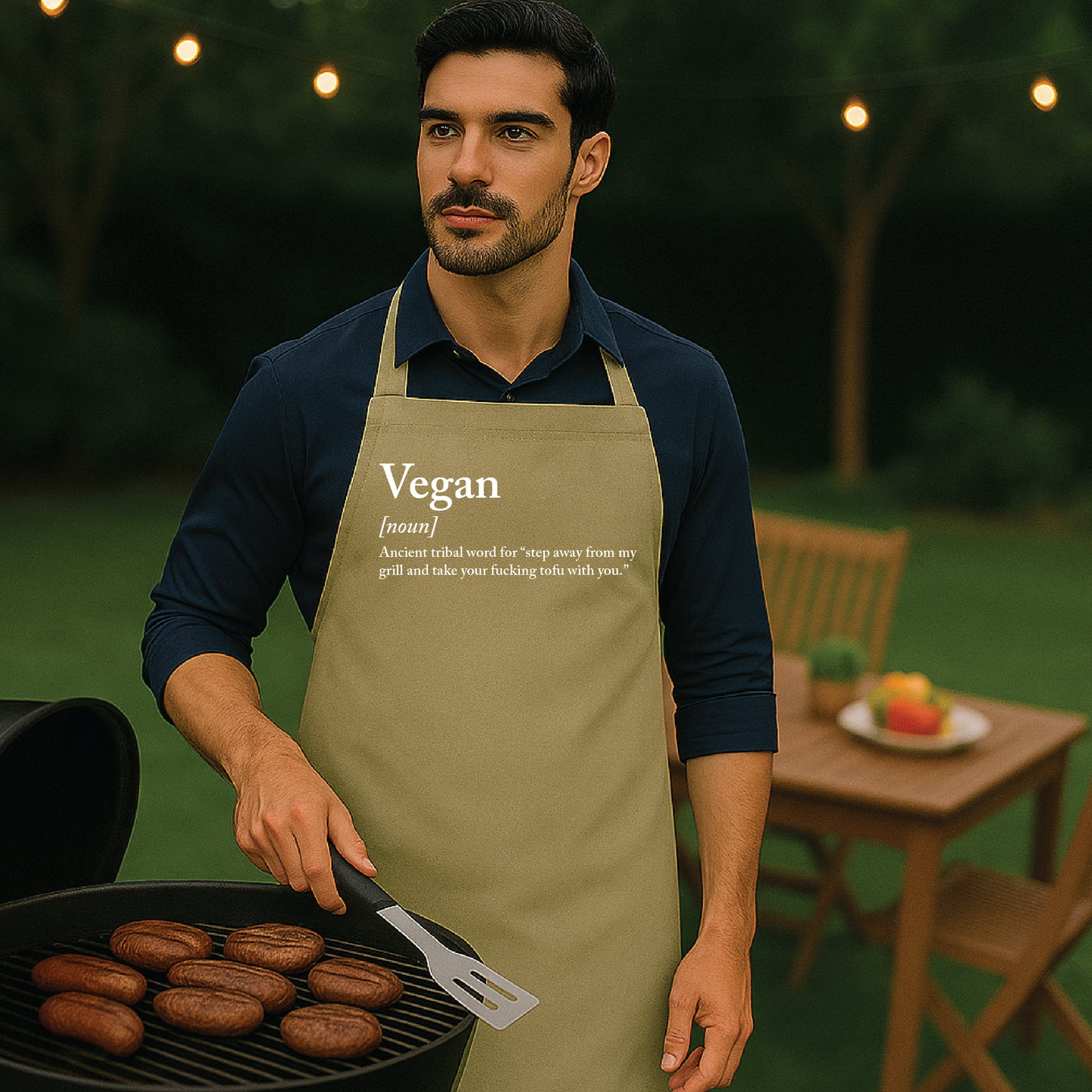 Vegan sarcastic rude definition Apron Funny Dad Gift Best Dad Ever Funny Dad Apron Father's Day Apron Birthday Gift barbecue BBQ anti vegan