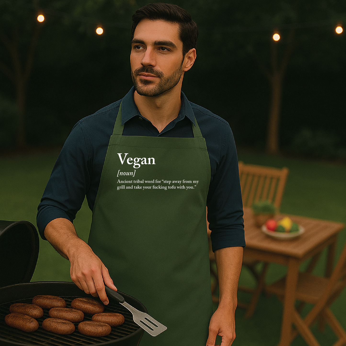 Vegan sarcastic rude definition Apron Funny Dad Gift Best Dad Ever Funny Dad Apron Father's Day Apron Birthday Gift barbecue BBQ anti vegan