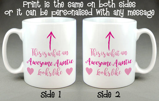 This is What an Awesome Auntie Looks Like Mug, Mother's Day Gift