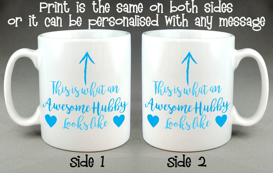 This is What an Awesome Hubby Looks Like Mug, Father's Day, Valentine's Gift