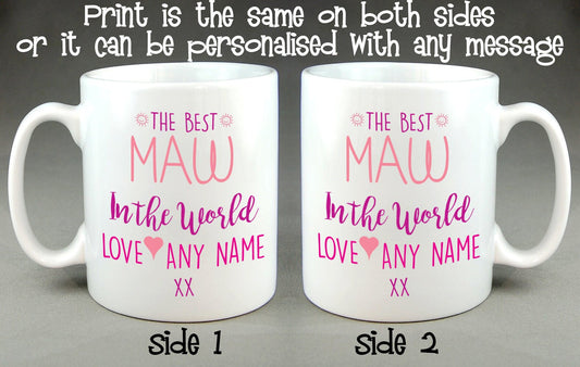 The Best Maw in the World Personalised Mug Scottish Mother's Day Gift