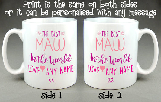 The Best Maw in the World Personalised Mug Scottish Mother's Day Gift
