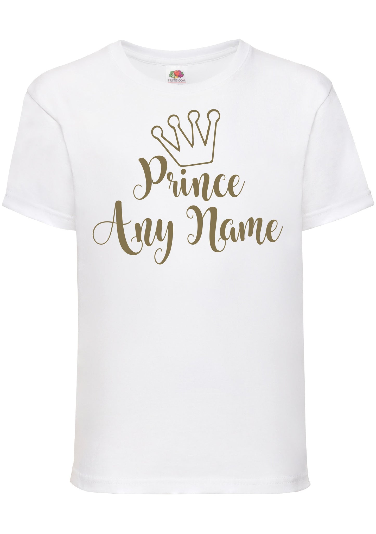 Prince/Princess (Any Name) Kids Personalised Royal T-Shirt