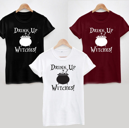 Drink Up Witches T-Shirt, Funny, Rude, Halloween Party, Hocus Pocus