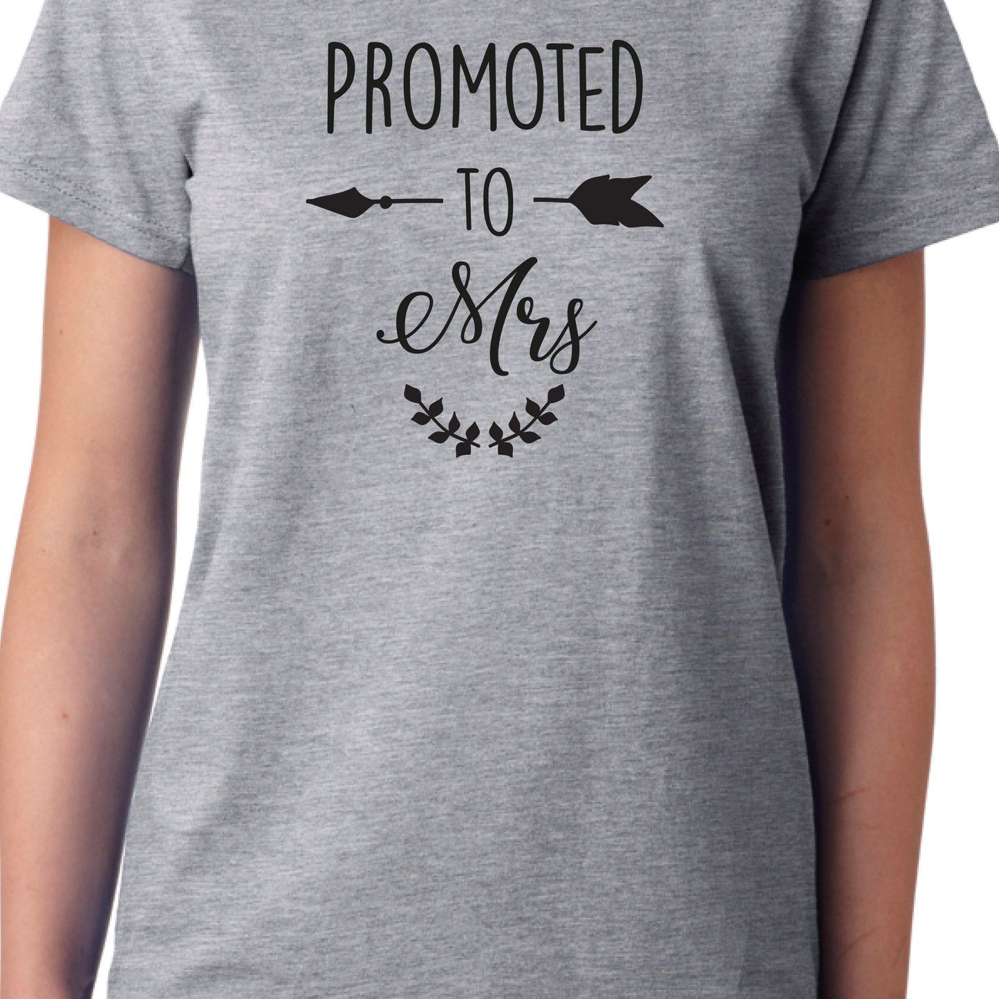 Promoted to Mrs T-Shirt - Can Be Personalised with Name / Date