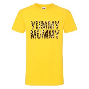 YUMMY MUMMY Leopard Print T-Shirt - Funny Cool Ladies or Mens (unisex)