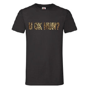 U OK HUN? Leopard Print T-Shirt - Funny Cool Ladies or Mens (unisex)