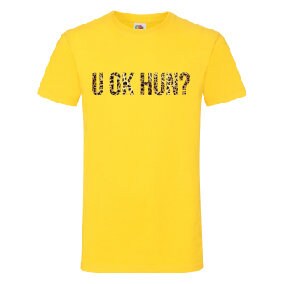 U OK HUN? Leopard Print T-Shirt - Funny Cool Ladies or Mens (unisex)