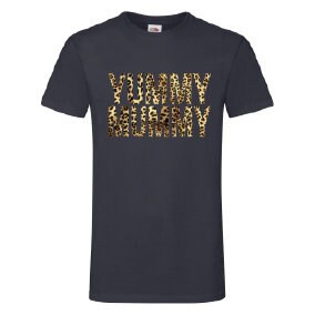 YUMMY MUMMY Leopard Print T-Shirt - Funny Cool Ladies or Mens (unisex)