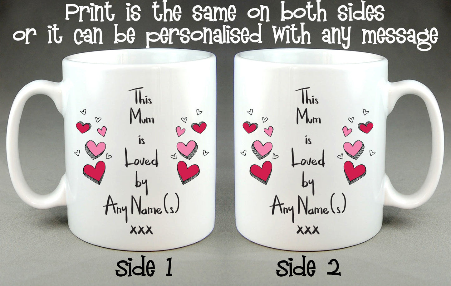 This Mum Is Loved By (Any Name) Personalised Mug Mother's Day Gift