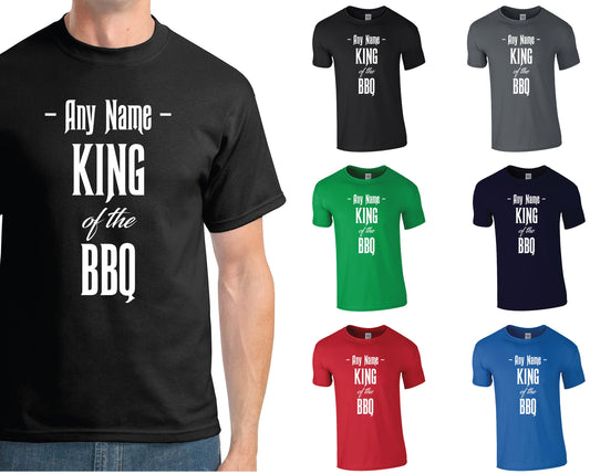Personalised King of the BBQ T-Shirt - Any Name