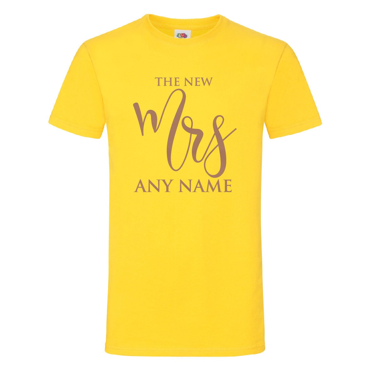 Rose Gold Print, The New Mrs (Any Name) Personalised T-Shirt