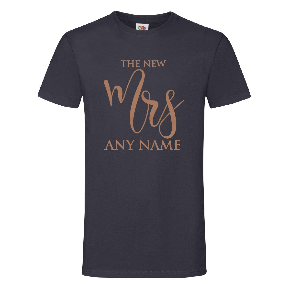 Rose Gold Print, The New Mrs (Any Name) Personalised T-Shirt