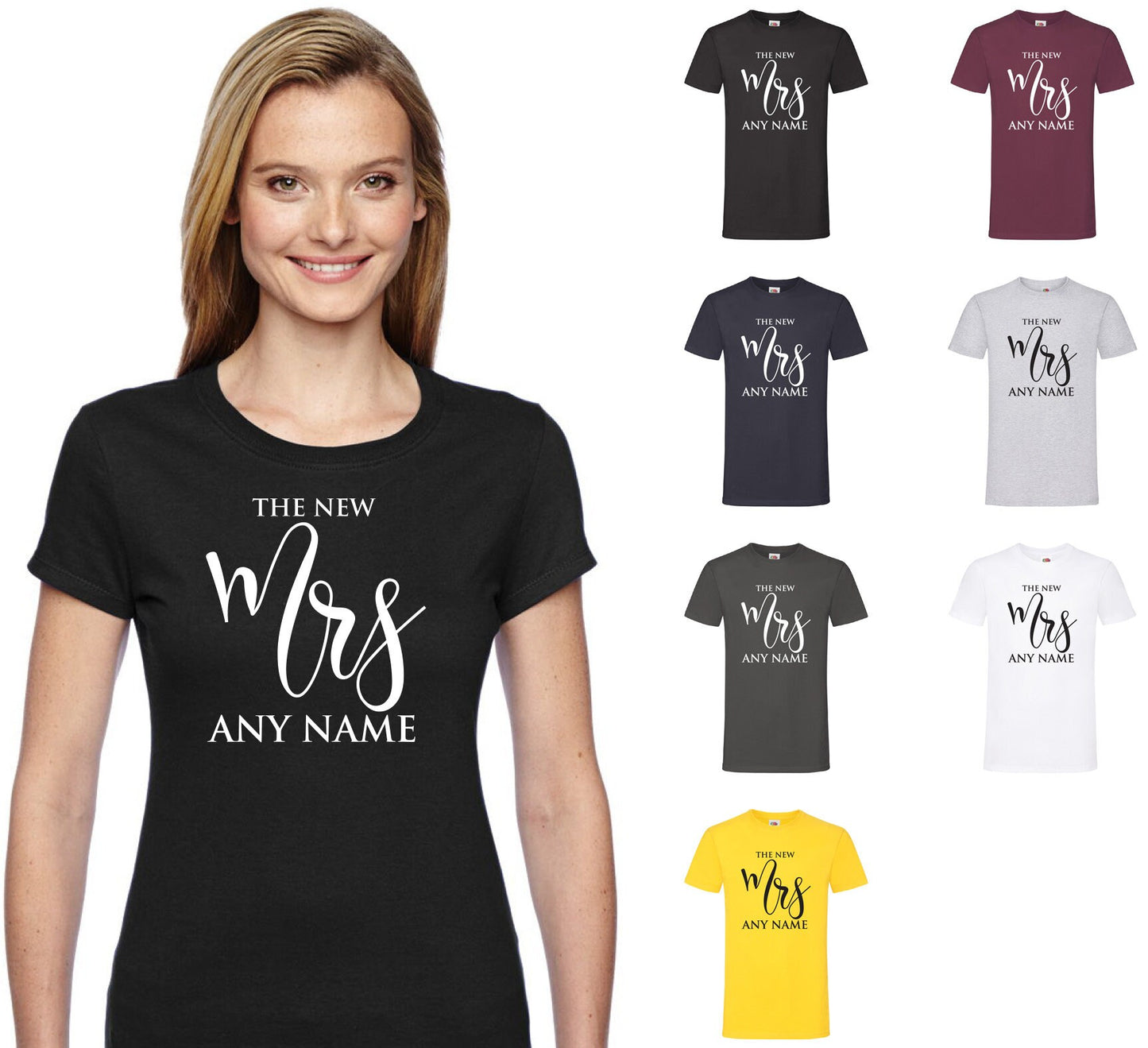 The New Mrs (Any Name) Personalised T-Shirt