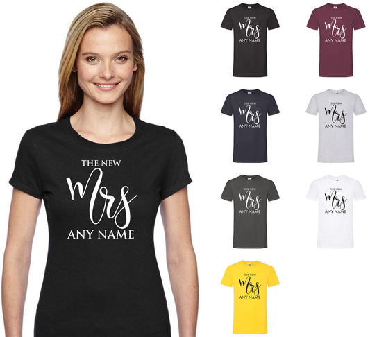 The New Mrs (Any Name) Personalised T-Shirt