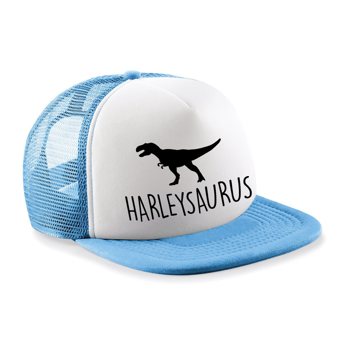 T-Rex Kids Personalised Dinosaur Trucker Hat B645B Snapback - Any Name Children's Birthday Dino