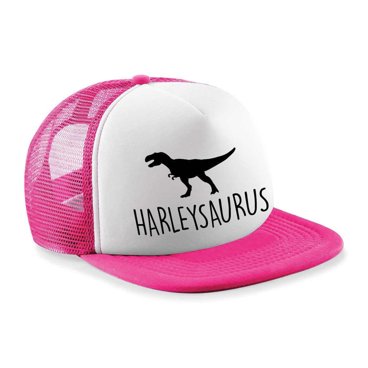 T-Rex Kids Personalised Dinosaur Trucker Hat B645B Snapback - Any Name Children's Birthday Dino