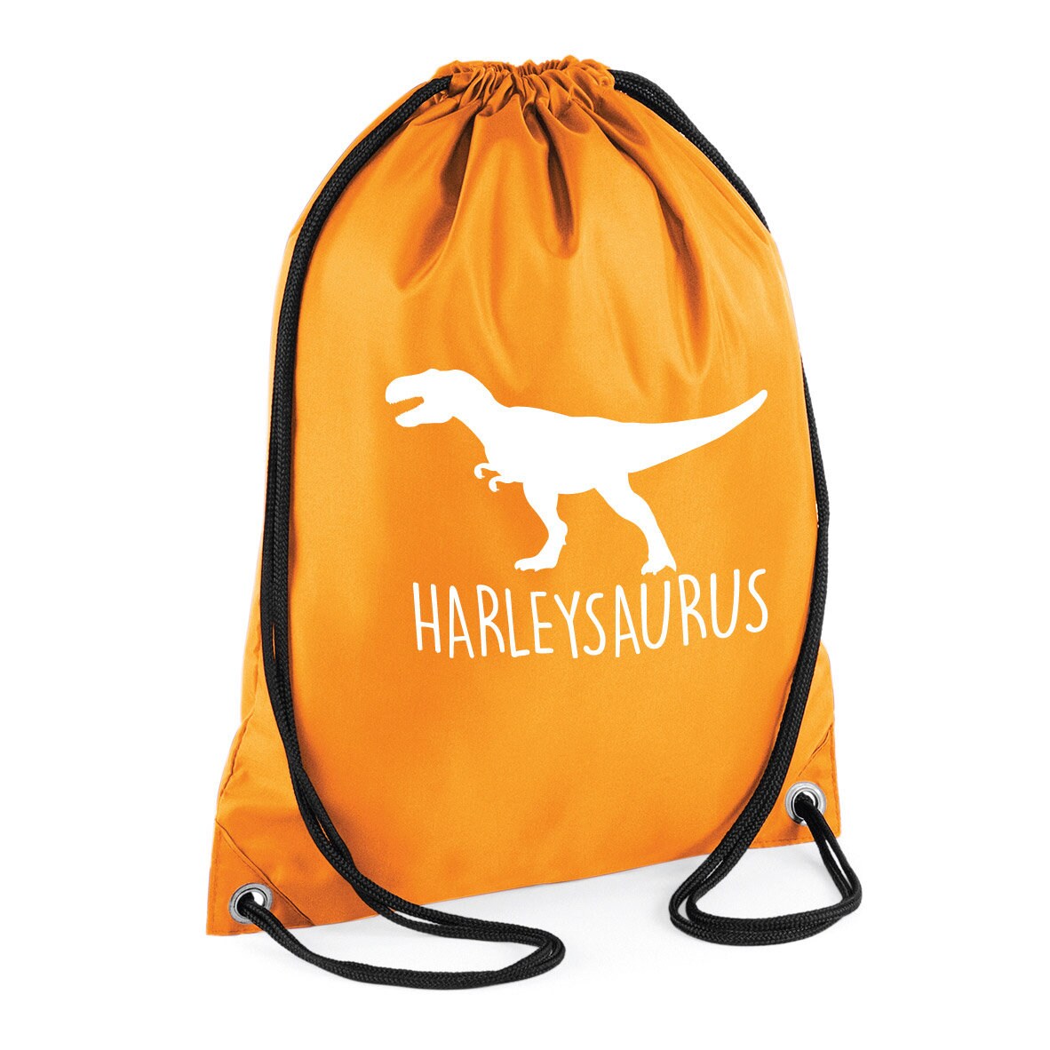 Kids Personalised T-Rex Dinosaur Drawstring Gymsac BG005 - Any Name Children's Birthday Dino