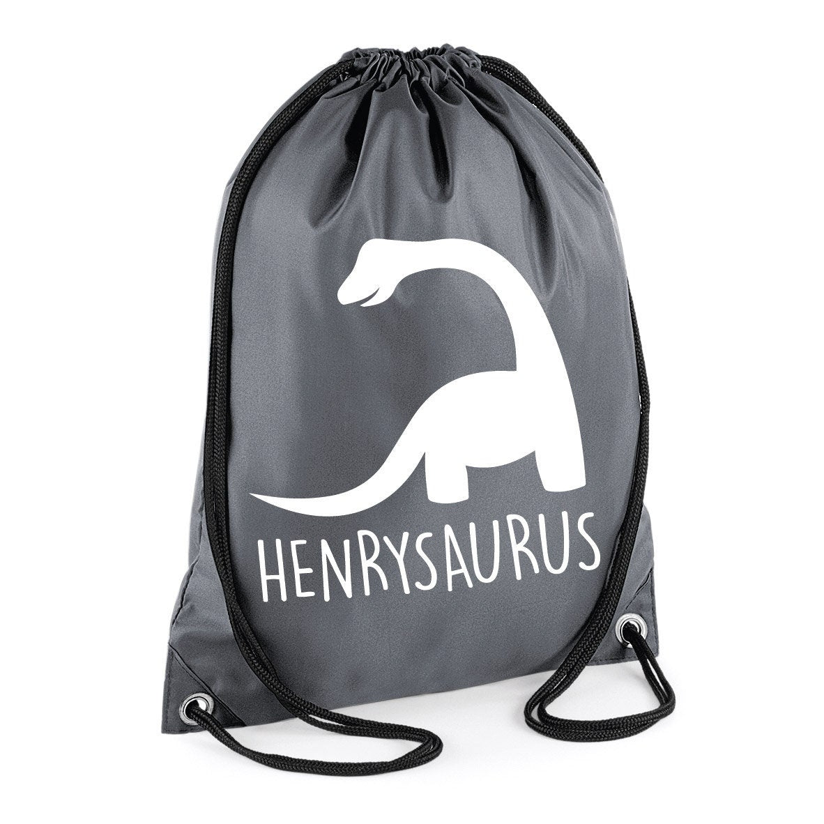 Kids Personalised Diplodocus Dinosaur Drawstring Gymsac BG005 - Any Name Children's Birthday Dino