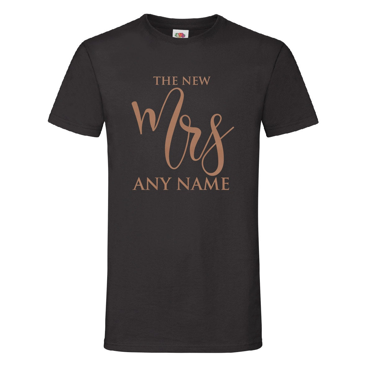 Rose Gold Print, The New Mrs (Any Name) Personalised T-Shirt