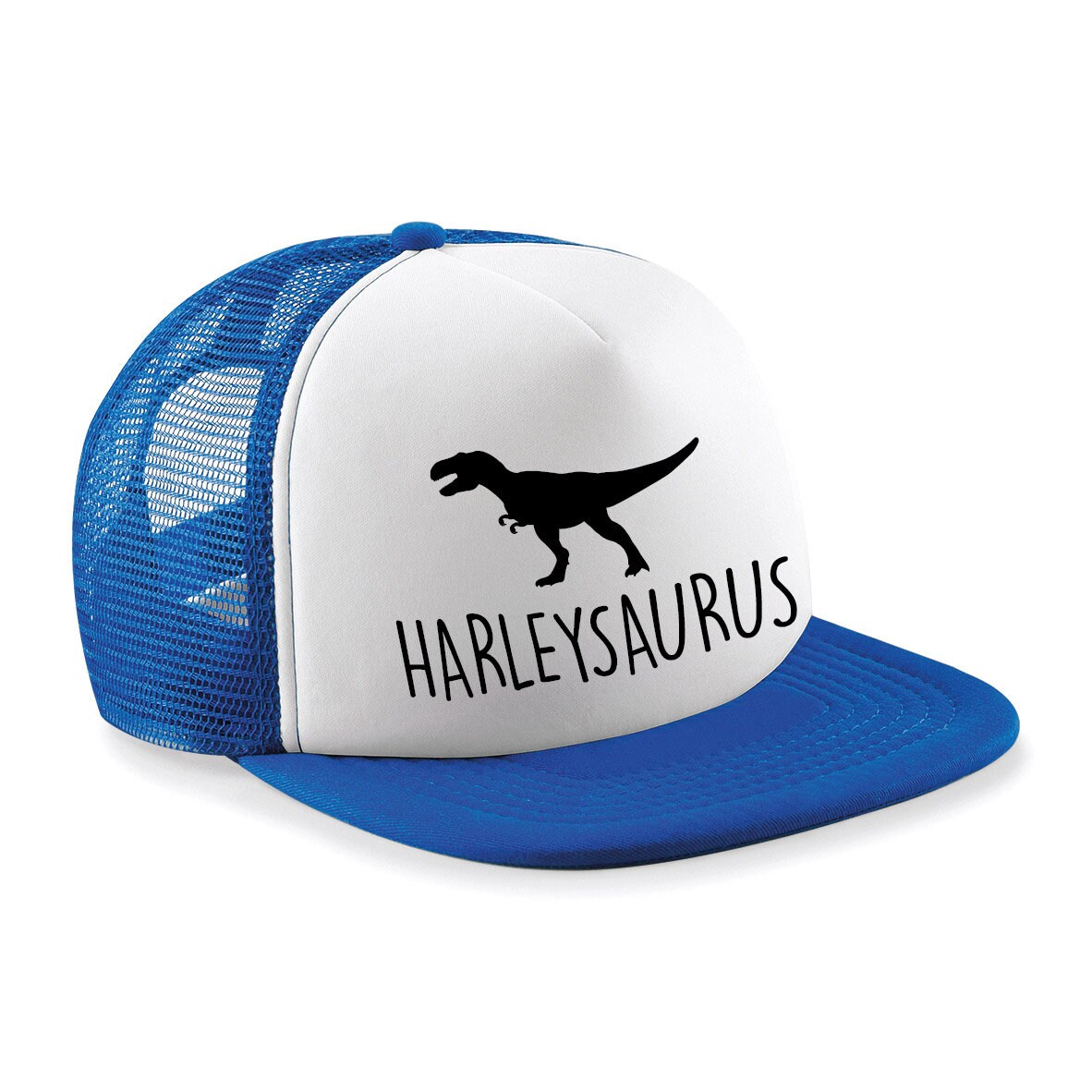 T-Rex Kids Personalised Dinosaur Trucker Hat B645B Snapback - Any Name Children's Birthday Dino