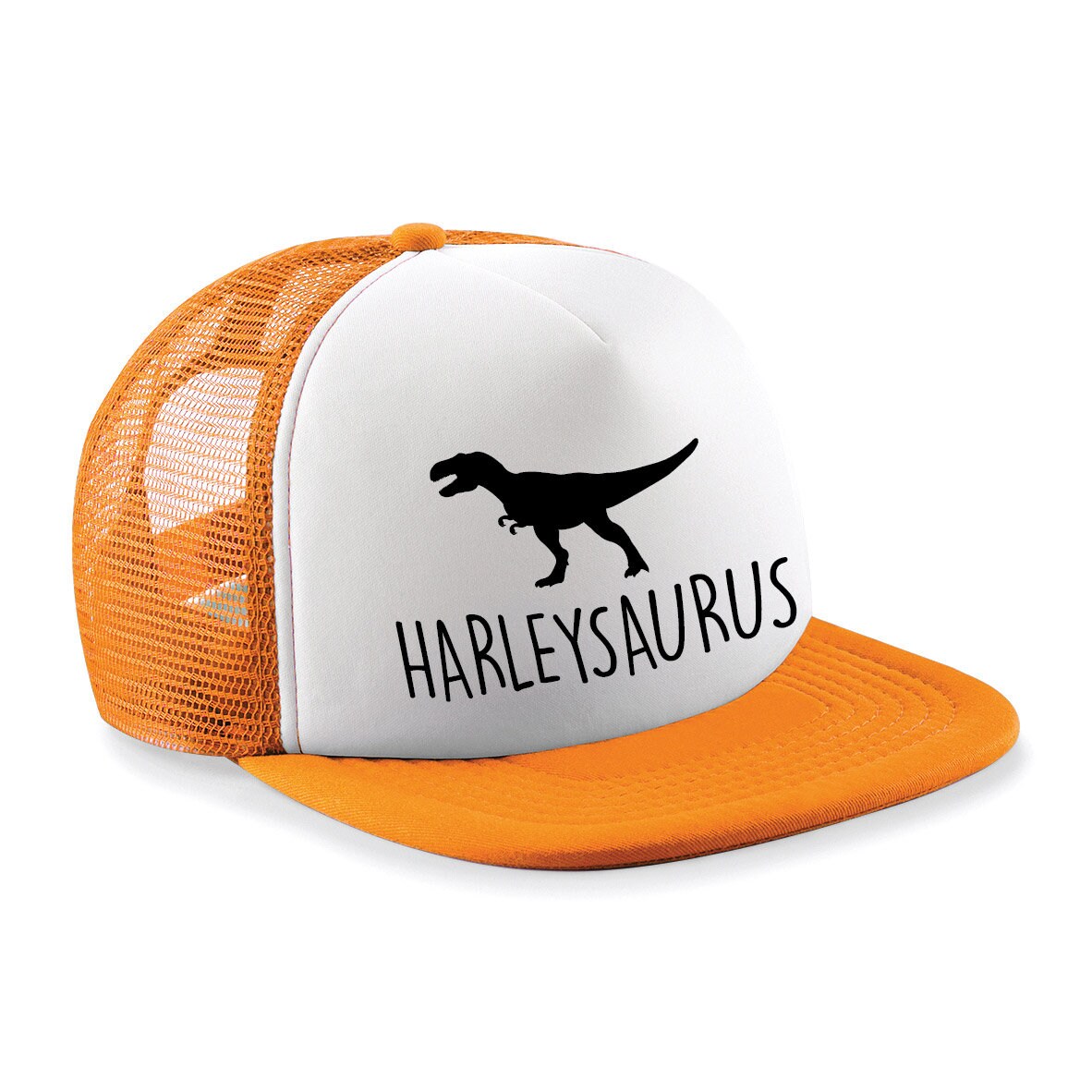 T-Rex Kids Personalised Dinosaur Trucker Hat B645B Snapback - Any Name Children's Birthday Dino