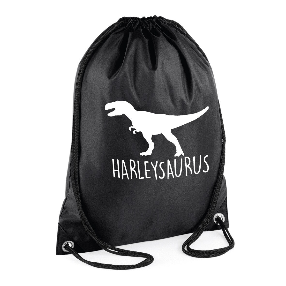 Kids Personalised T-Rex Dinosaur Drawstring Gymsac BG005 - Any Name Children's Birthday Dino