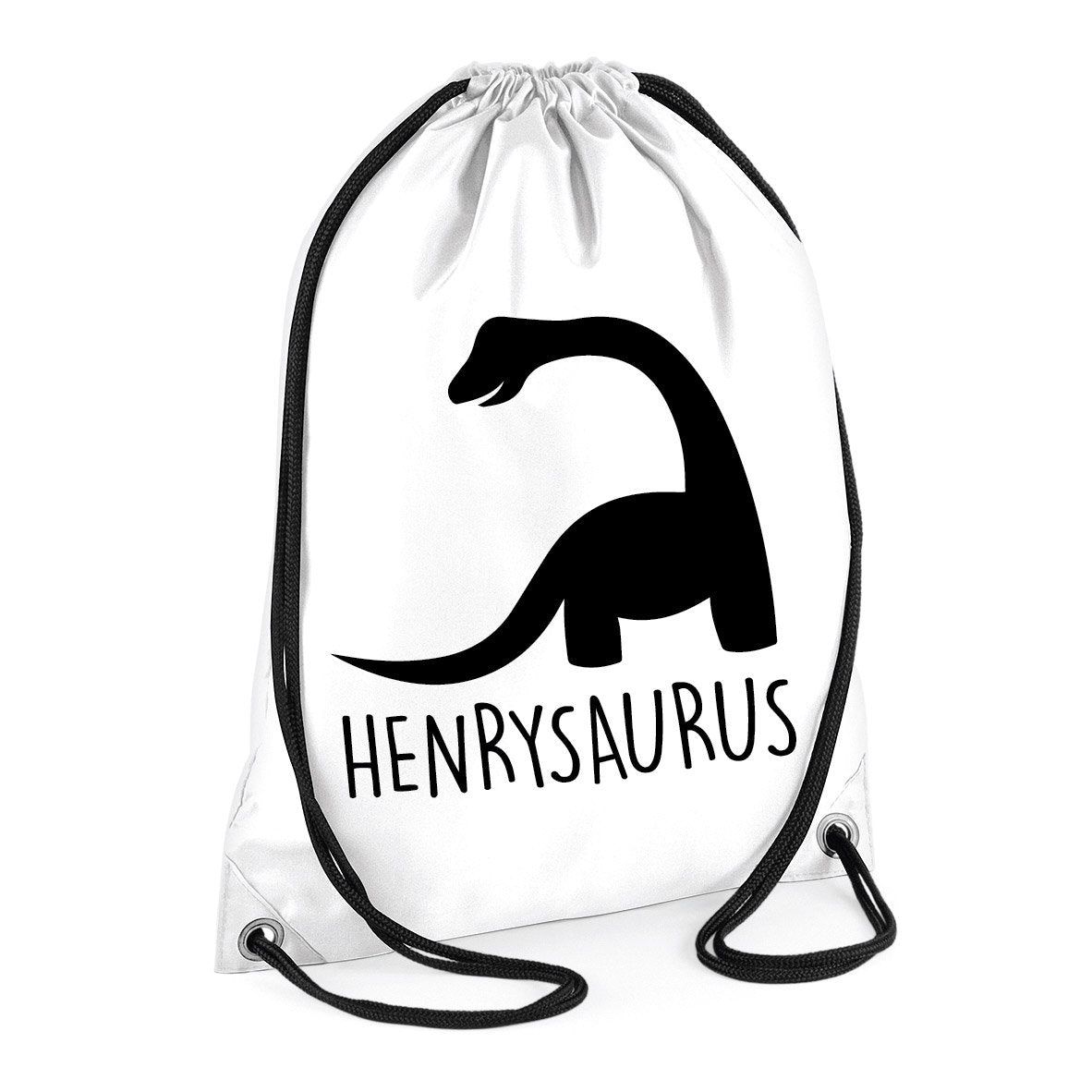 Kids Personalised Diplodocus Dinosaur Drawstring Gymsac BG005 - Any Name Children's Birthday Dino