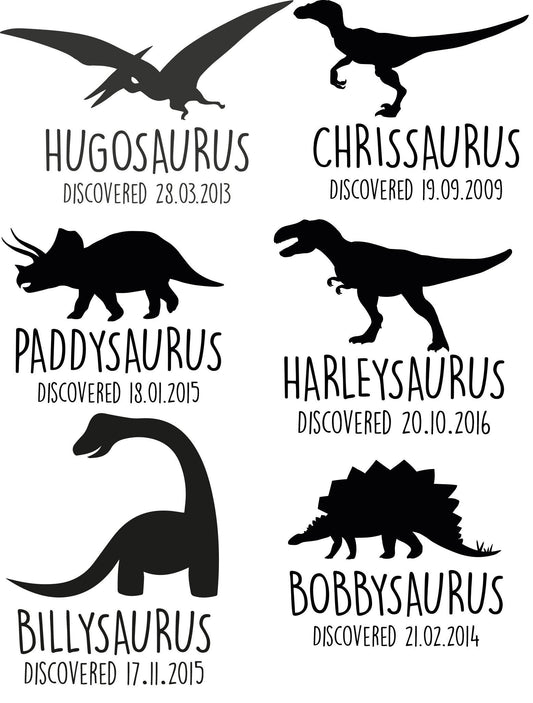 Personalised Dinosaur Digital Download | Custom Artwork for T-Shirts | Diplodocus T-Rex Pterodactyl Stegosaurus Velociraptor Triceratops