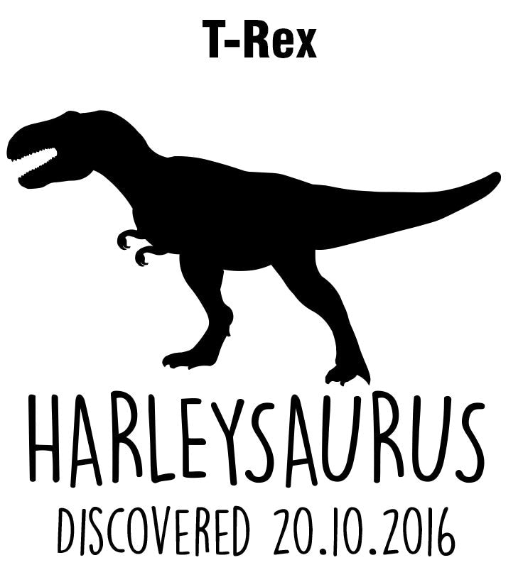 Personalised Dinosaur Digital Download | Custom Artwork for T-Shirts | Diplodocus T-Rex Pterodactyl Stegosaurus Velociraptor Triceratops
