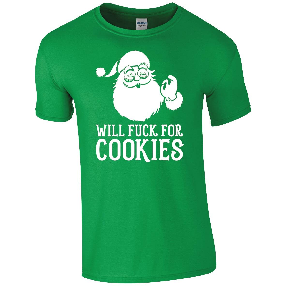 Will F*ck For Cookies T-Shirt, Rude, Funny Christmas, Santa Claus
