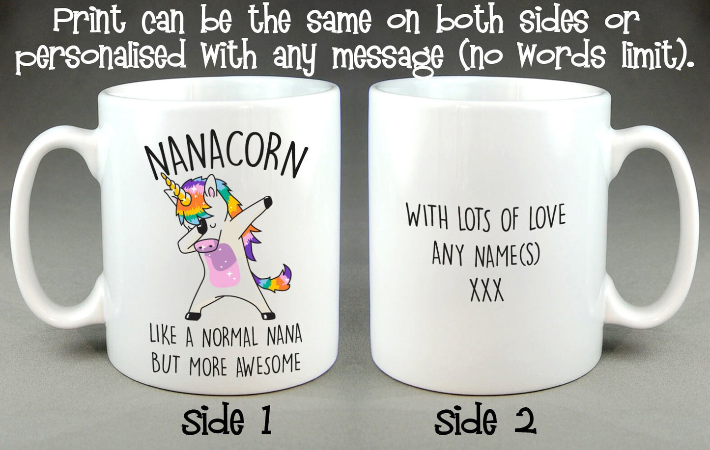 Nanacorn Mug - Awesome Mother's Day Gift, Cool, Funny, Unicorn Cup for Nana