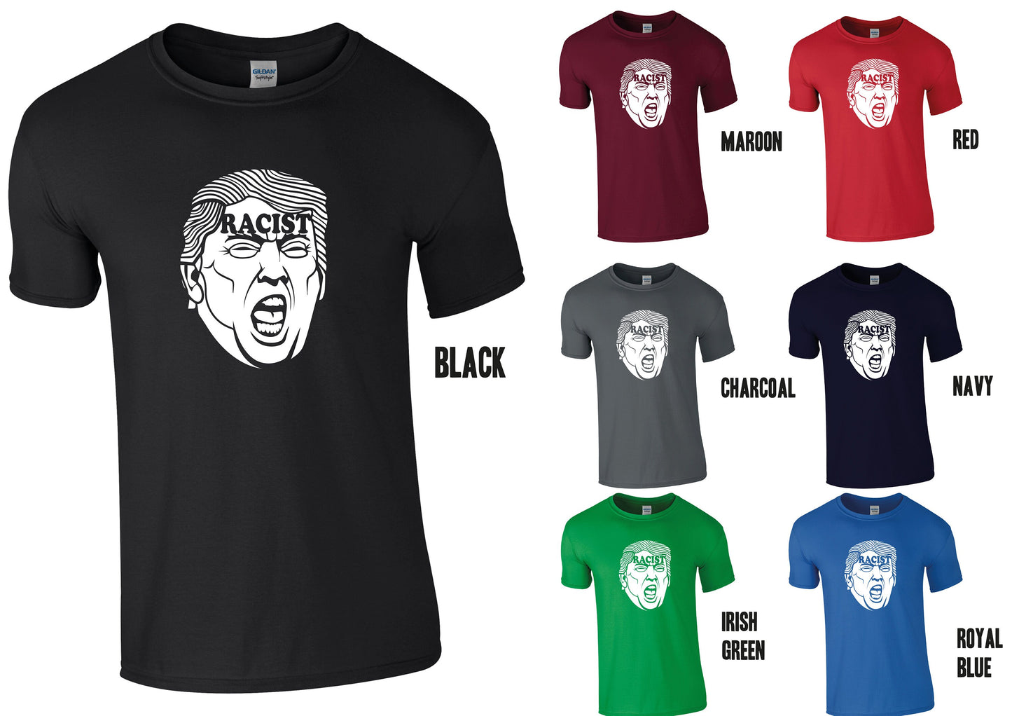 Trump Racist T-Shirt - Funny USA Biden Anti Donald Democrat