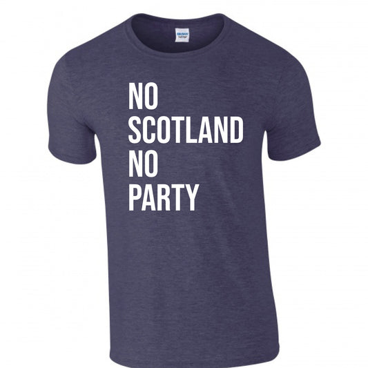 No Scotland No Party Euro 2020 T-Shirt Scottish tshirt