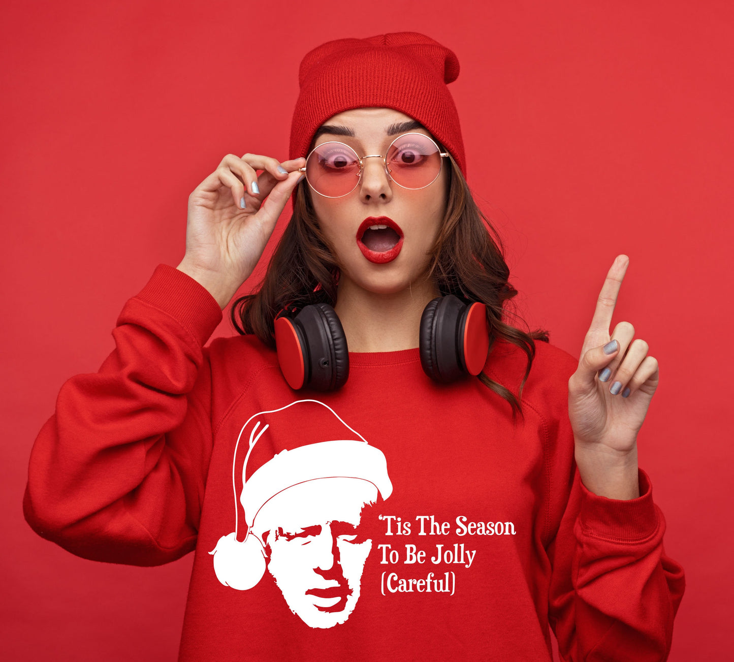 Boris Johnson Tis The Season To Be Jolly (Careful) Sweatshirt JH030 Funny Christmas Jumper Sweater Self Isolation Lockdown