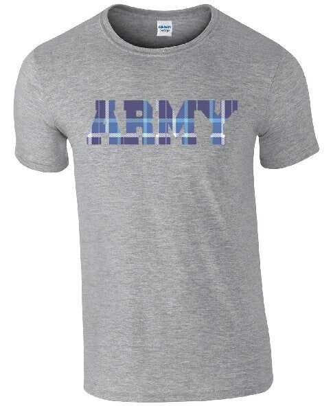 Tartan Army Scotland 2021 T-Shirt | Euro Scottish Tartan Print Tshirt | Tartan Tee