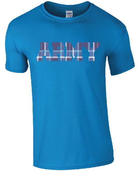 Tartan Army Scotland 2021 T-Shirt | Euro Scottish Tartan Print Tshirt | Tartan Tee