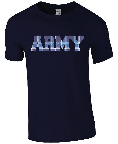 Tartan Army Scotland 2021 T-Shirt | Euro Scottish Tartan Print Tshirt | Tartan Tee