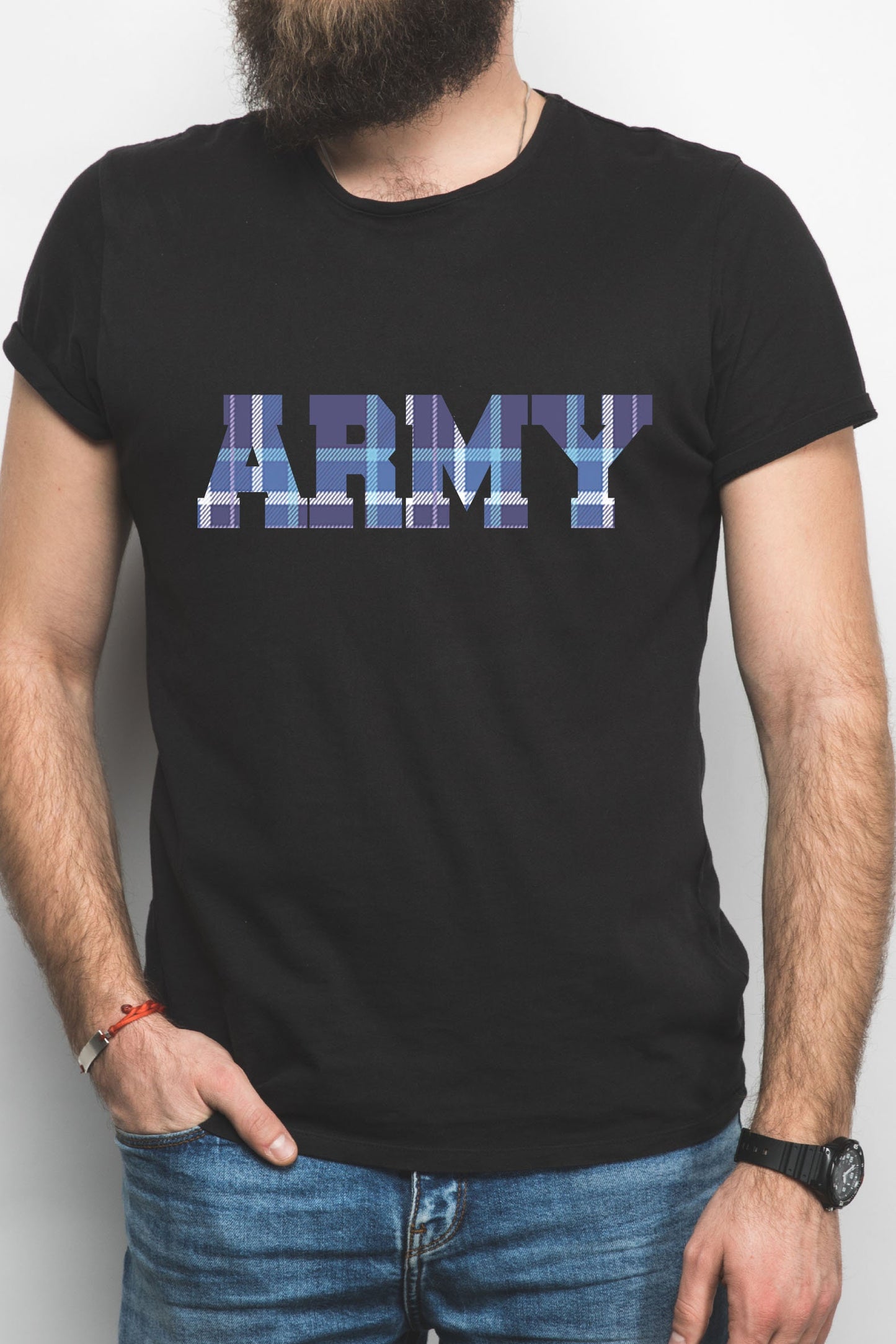 Tartan Army Scotland 2021 T-Shirt | Euro Scottish Tartan Print Tshirt | Tartan Tee