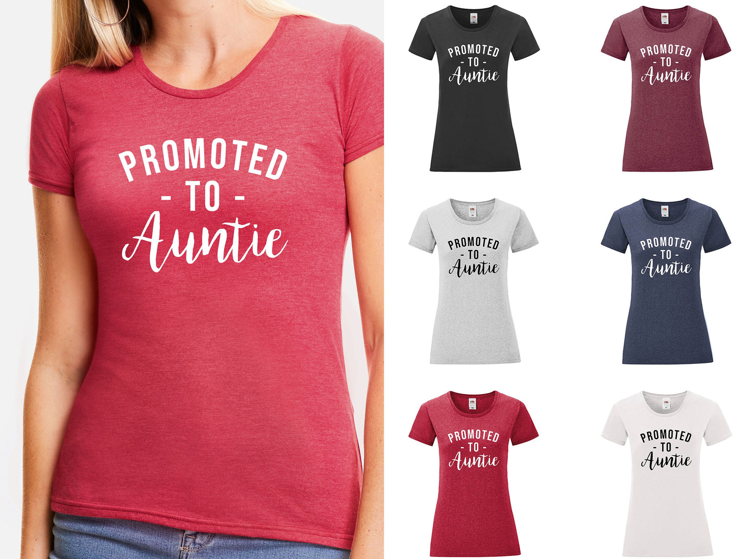 Promoted to Auntie T-Shirt | New Aunt Gift Tee |
