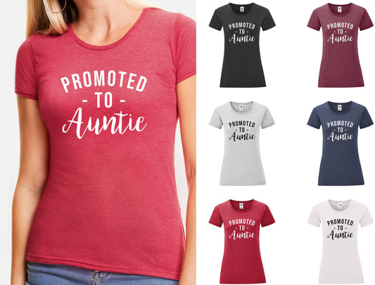 Promoted to Auntie T-Shirt | New Aunt Gift Tee |
