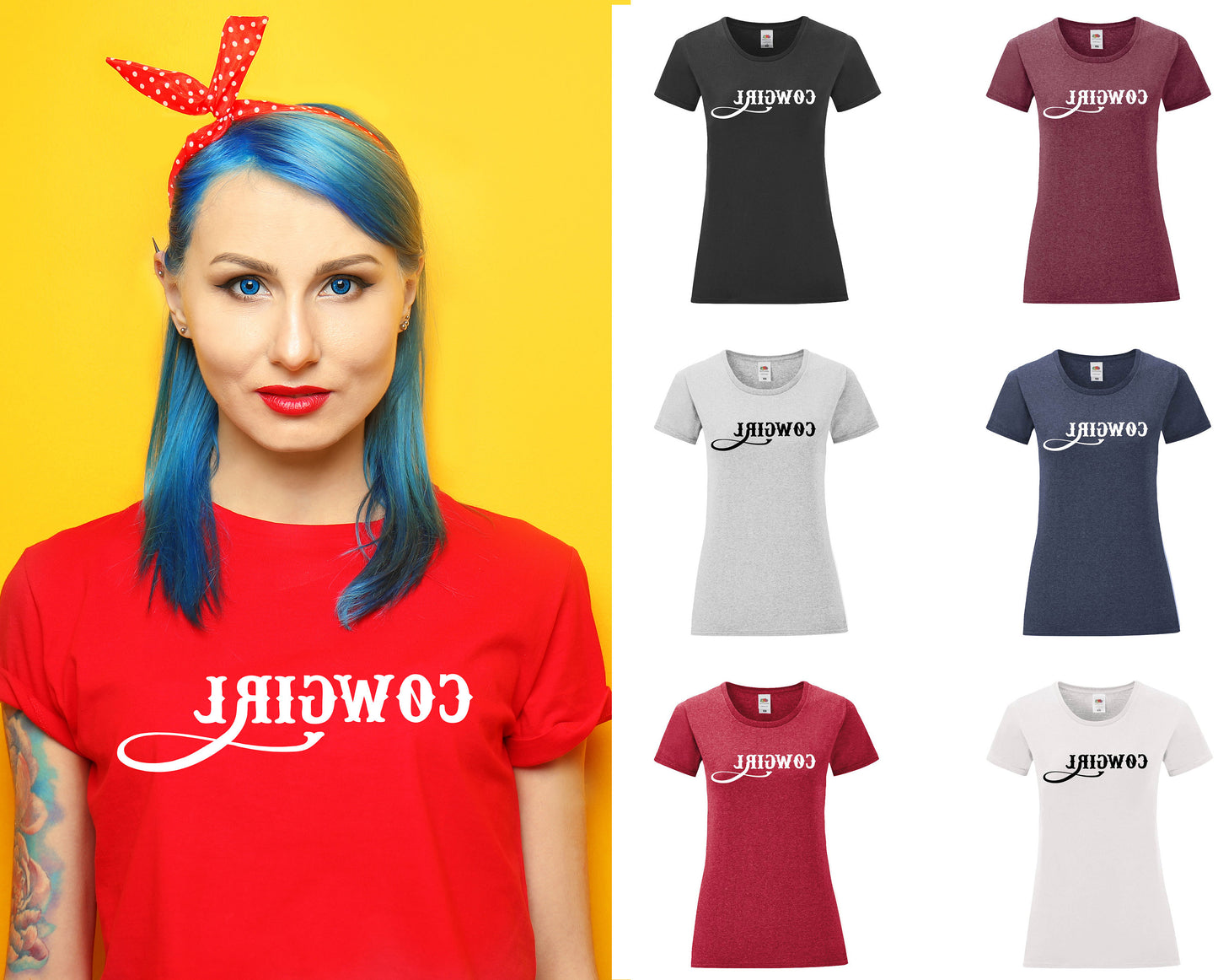 Reverse Cowgirl T-Shirt | Funny Rude Slogan Tee | Mirrored Selfie