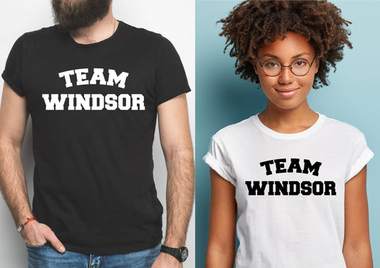 Team Windsor T-Shirt - Monarchy Queen Elizabeth William Kate Harry & Meghan Royal Megxit Slogan Tee