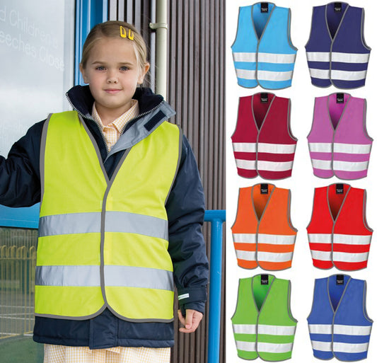 R200J Kids Hi Vis Vest - Children's Safety Vest Fluorescent School Clubs Scouts Guides