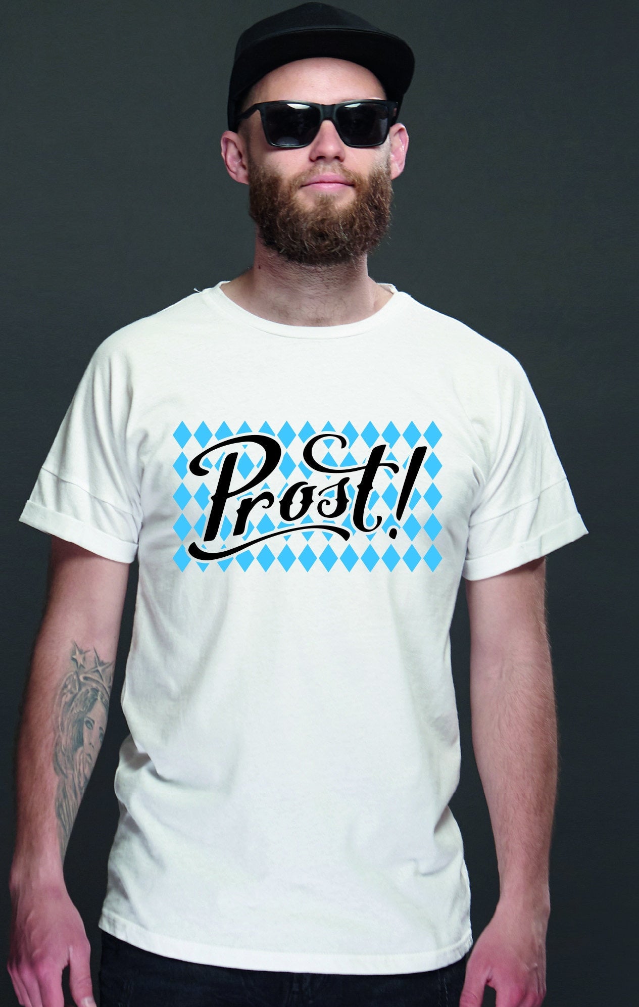 Prost! T-Shirt | Cool Oktoberfest tee | German Bavarian tshirt | October | Cheers | Beer Bier
