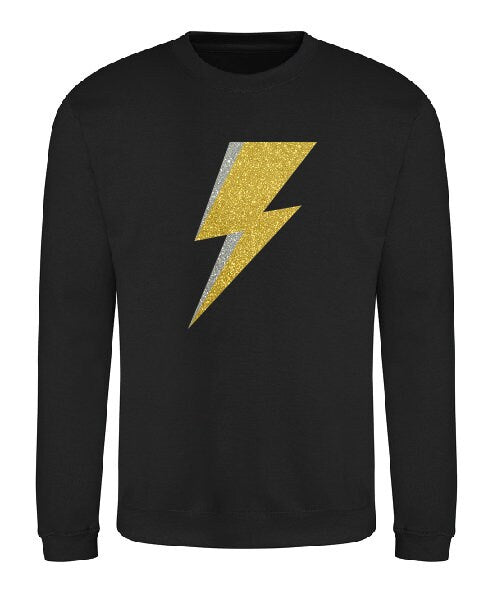 Glitter Lightning Bolt Sweatshirt JH030 Pastel Colours Lightning Jumper Pastel Colours Sweater
