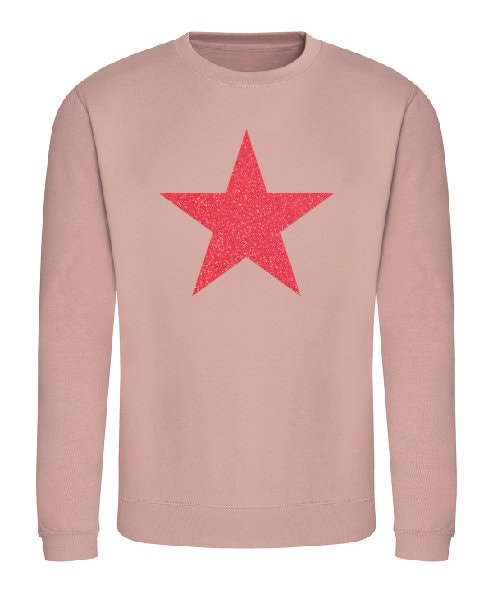 Glitter Star Sweatshirt JH030 Pastel Colours Jumper Pastel Colours Sweater